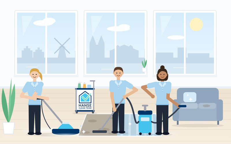 Sonderreinigung in Bremen: Teppich- und Polsterreinigung mit Sprühextraktionsgerät durch das Hanse Clean Team